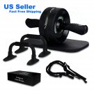 Lizone 6-in-1 Fitness Abdominal Core Building Extra Wide Workout Ab Roller Wheel
