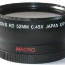 52mm 0.45x Digital Wide Angle Lens for Canon EF 50mm f/1.8 II Lens
