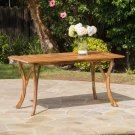 Hestia Teak Finish Acacia Wood Rectangular Dining Table