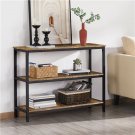 Industrial Console Table w/ Storage 3 Tier Sofa Table for Entryway Living Room