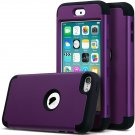 For iPod Touch 5th 6th 7th Gen - Hard Hybrid Armor High Impact Case Purple Black