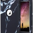 For iPod Touch 5th 6th & 7th Gen - Hard Hybrid Armor Impact Case Black Marble