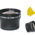 37mm Digital Vision 2x Telephoto Lens For Digital Camera & Camcorder