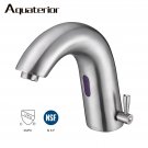 Aquaterior Bathroom Touchless Faucet Bathroom Sink Basin Brushed Nickel AQT0076