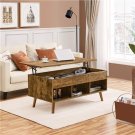 47.5"" Lift-top Coffee Table w/ Storage & 3 Open Cubbies for Living Room Office