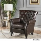 Solvang Tufted Hazelnut Leather Club Chair
