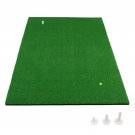 5 ft x 3 ft Golf Hitting Mat Artificial Turf Grass Mat with 3 Rubber Golf Tees