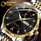 Waterproof Men Luminous Stainless Steel Watch Classic Quartz Business Wristwatch