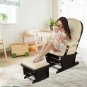 Baby Nursery Relax Rocker Rocking Chair Glider & Ottoman Set w/Cushion Beige