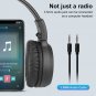 Rechargeable FM Digital Radio Receiver Headphone Foldable Walkman Headset 3.5MM