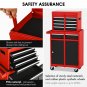2 in 1 Rolling Garage Box Tool Chest & Cabinet w/ Sliding Drawers Tool Organizer