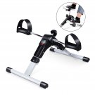 Folding Fitness Pedal Stationary Under Desk Indoor Exercise Bike for Arms Legs