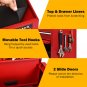Red 6-Drawer Rolling Tool Chest Cabinet Toolbox Combo Set Kit Locking W/ Riser