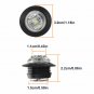 20x 3/4"" 12V Side Marker Light LED Truck Trailer Round Underbody Rock Lamp White