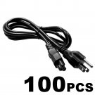 Lot of 100 PC 3-Prong AKA Mickey Mouse AC Power Cord for Laptop, PC, Printers