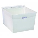 Mustee 19W 20 In W X 24 In L X 34 In H, Wall Mount, Thermoplastic, Laundry Tub