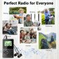 Portable Pocket FM AM Radio Digital Rechargeable Walkman Sporting+3.5mm Earphone