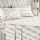Striped Bed Sheets - Pin Striped Sheets - Beige Sheets - Tan Striped Sheets - Queen Strip