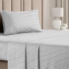 Striped Bed Sheets - Pin Striped Sheets - Grey And White Sheets - Grey And White Striped