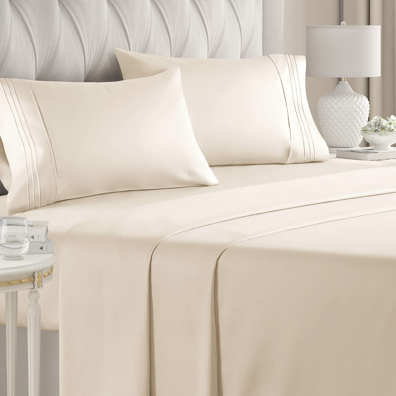 California King Size Sheet Set - Breathable & Cooling - Hotel Luxury Bed Sheets - Extra S