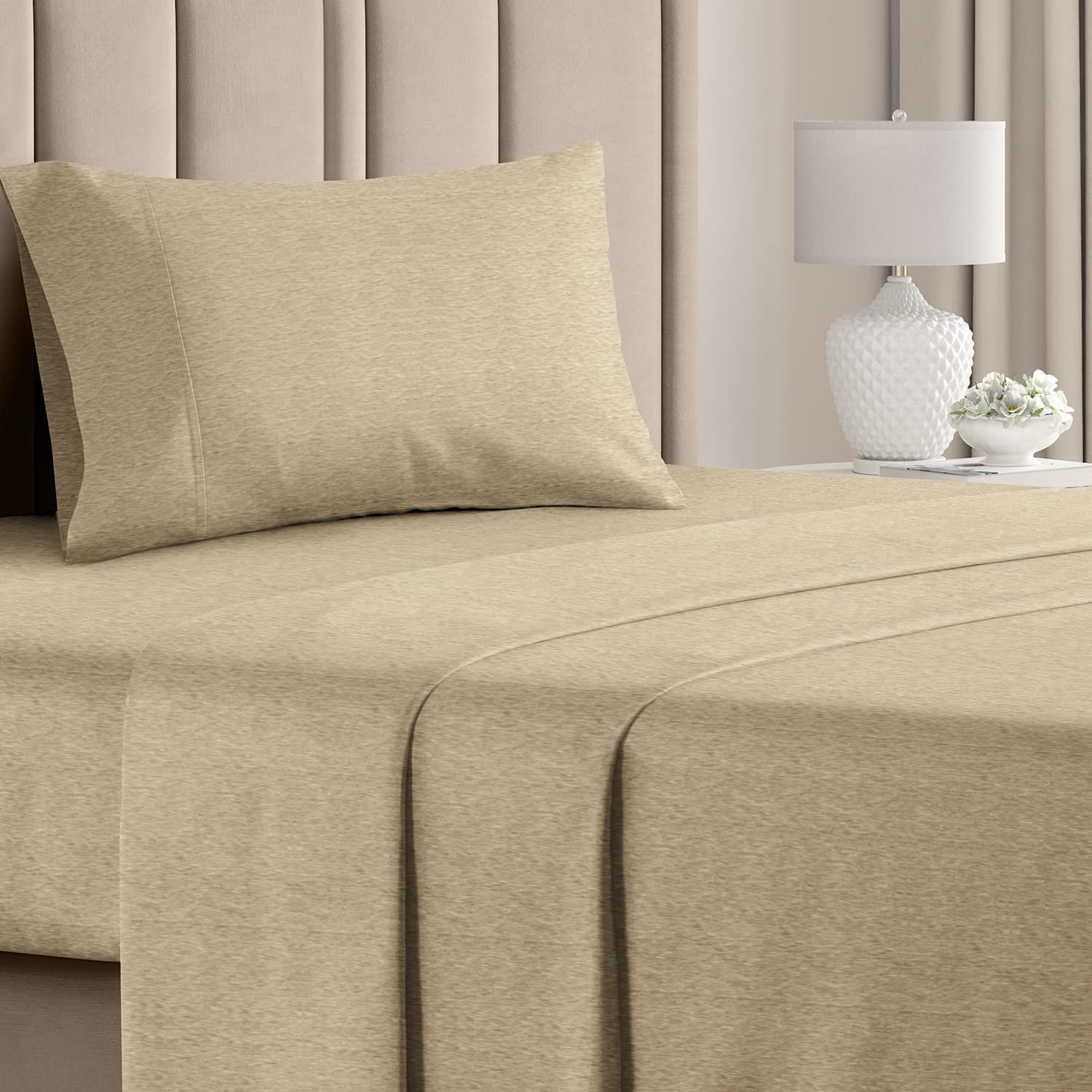 Twin Size Sheet Set - Breathable & Cooling Sheets - Softer Than Jersey Cotton - Same Look
