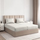 Striped Bed Sheets - Pin Striped Sheets - Beige Sheets - Tan Striped Sheets - Split King