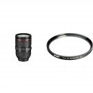 Canon EF 24–105mm f/4L IS II USM Lens with Tiffen 77mm UV Protection Filter