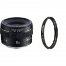 Canon EF 50mm f/1.4 USM Standard & Medium Telephoto Lens with UV Protection Lens Filter -