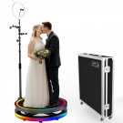 360 Photo Booth Machine 100Cm For Parties With Extendable Ring Light Selfie Holder Access
