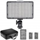 NEEWER Dimmable 176 LED Video Light Lighting Kit: 176 LED Panel 3200-5600K, 2 Pieces Rech