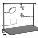 Ls15 Desk Overhead Camera Mount Rig Top-Down Shots, Professional Aluminum Tabletop Multi-