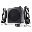 Cyber Acoustics CA-3908 2.1 Stereo Speaker System with 6.5" Subwoofer and Control Pod - Co