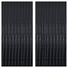 Xtralarge 6.4X8 Feet Black Fringe Backdrop - Pack Of 2, Black Tinsel Backdrop | Black Foil Fringe