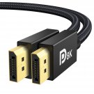 Vesa Certified Displayport Cable 1.4, 8K Dp Cable 6.6Ft (8K@60Hz, 4K@144Hz, 2K@240Hz)Hbr3 Support