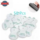 50 Pcs Snap On Replacement Electrode Pads Cable For Digital Tens Unit Therapy