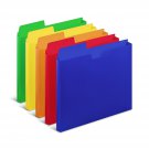 Staples TRU RED Plastic File Pockets Letter Size Assorted Colors 5/Pack
