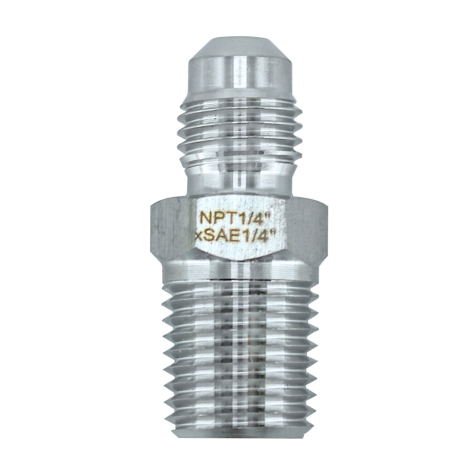 HFS 1/4" NPT Male x 1/4" SAE Male Flare Adapter Pipe Fittings SS304