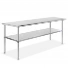 Stainless Steel Commercial Kitchen Work Food Prep Table - 72" x 30"