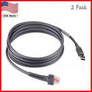 2 Pack Usb Cable For Symbol Barcode Ls2208, Ls4008I, Ls4208, Ls3008, Ls3408