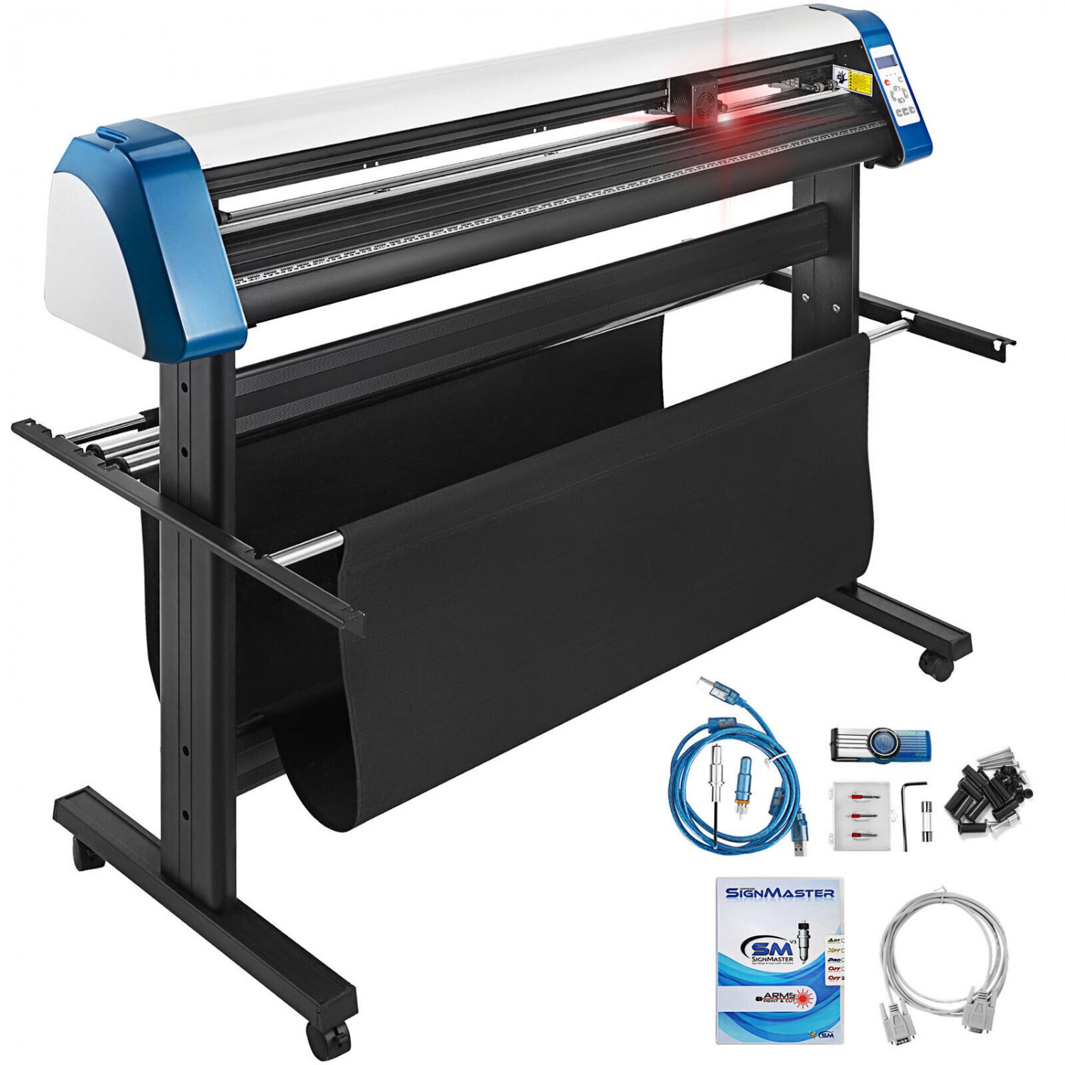 53" Vinyl Cutter Plotter Sign Cutting Machine w/Software+3 Blades LCD ...