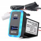 Qc3.0 Usb C Car Charger Pd Type-C Dual Usb Ports For Toyota Tacoma 4Runner Hilux