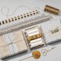 White & Gold Foil Mini Wrapping Paper Roll – 17x120 in (42.3 Sq. Ft.)