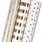 White & Gold Foil Mini Wrapping Paper Roll – 17x120 in (42.3 Sq. Ft.)