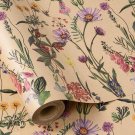 Wildflower Floral Kraft Wrapping Paper – Mini Roll 17" x 16.4 ft for Women