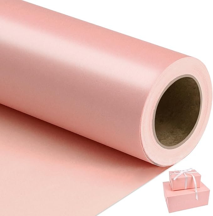 Pink Matte Pearly-Lustre Wrapping Paper &acirc;�� 17"x32.8 ft for Gifts & DIY Bouquets
