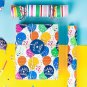 Reversible Birthday Wrapping Paper â Mini Roll 17"x33 ft, Balloons & Confetti