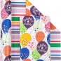 Reversible Birthday Wrapping Paper â Mini Roll 17"x33 ft, Balloons & Confetti