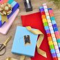 Rainbow Striped Wrapping Paper – 3 Reversible Rolls for All Occasions (75 Sq. Ft.)