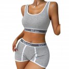 Women’s Ribbed Sports Bra & Panty Set – Seamless, Soft