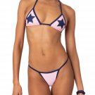 Women’s Star Print Bikini Set – Halter Top & Low Waist Thong for Summer Beach